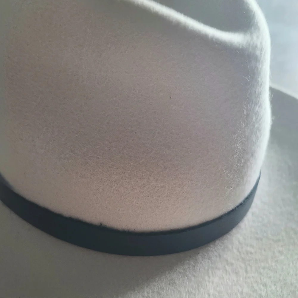rag & bone Finley Wool Fedora, Size Small, Parchment, NWT